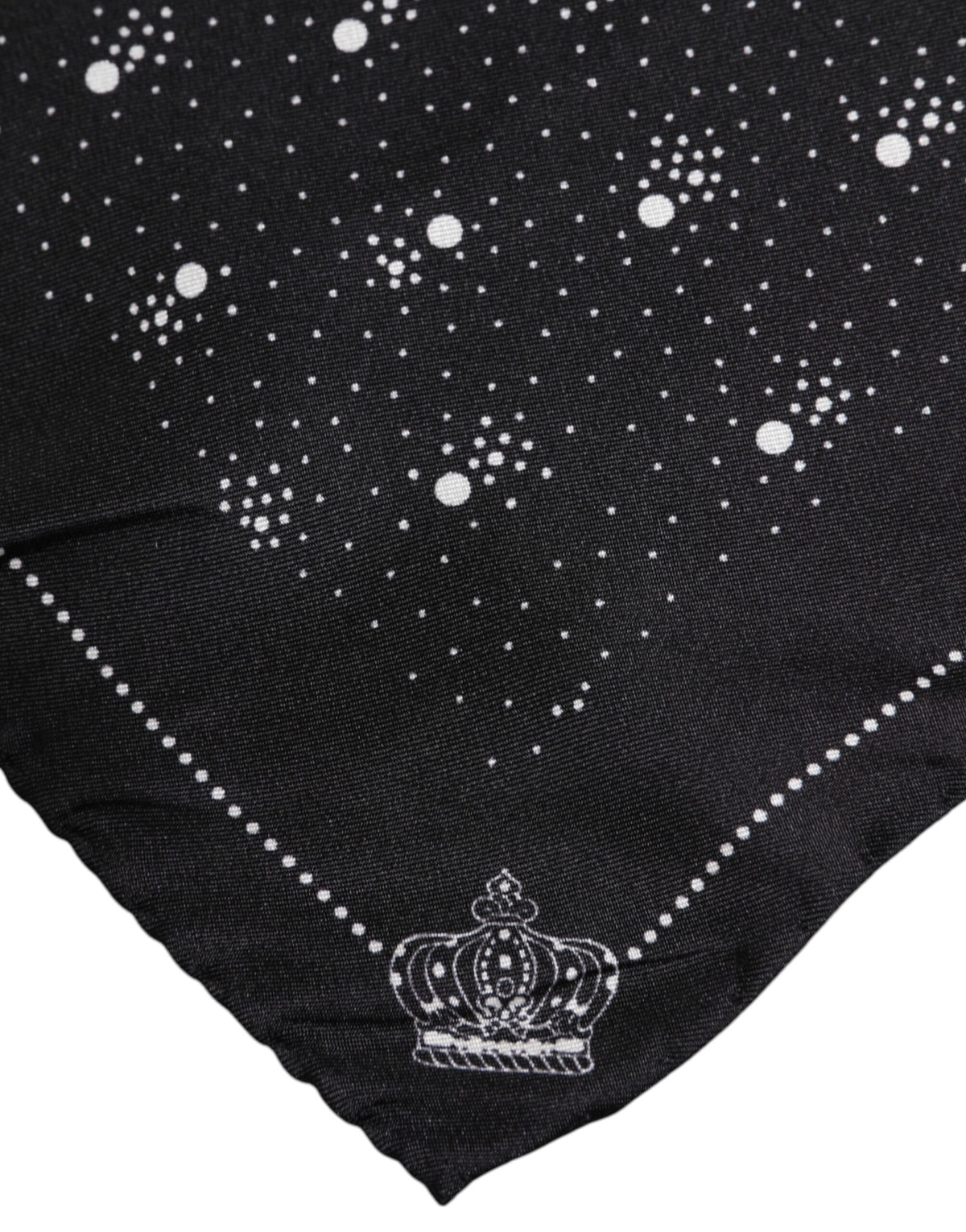 Dolce & Gabbana Silk Foulard Square Scarf - Black White