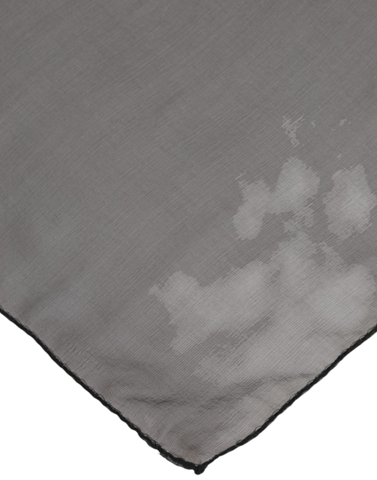 Dolce & Gabbana Gray Black Silk Square Women Foulard Scarf