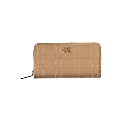 Calvin Klein Beige Polyester Leather Effect Wallet