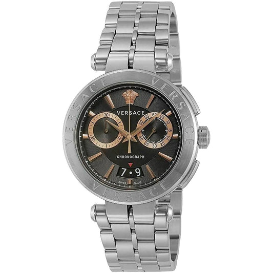 Men's Watch Versace VE1D01019 Black Silver (Ø 24 mm)