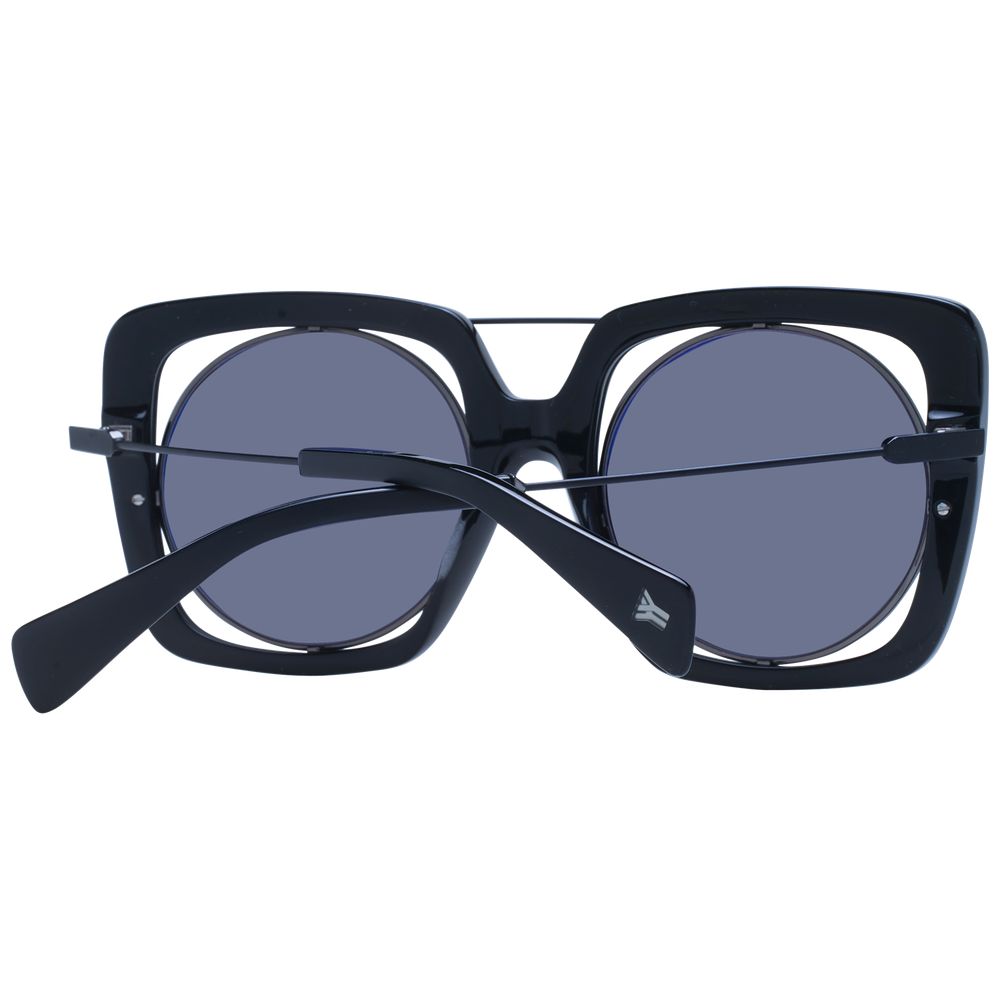 Yohji Yamamoto Black Unisex Sunglasses