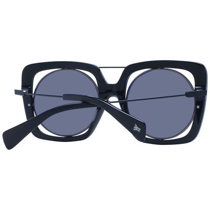Yohji Yamamoto Black Unisex Sunglasses
