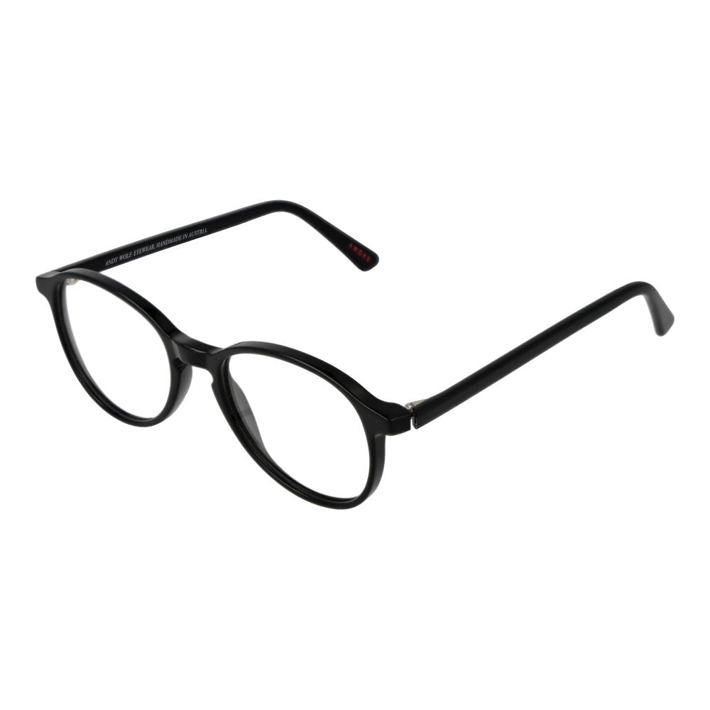 Eyeglasses Frames by Andy Wolf for unisex in acetate and black showcases a refined silhouette, detailed with a black coloured frame finish and a sophisticated full-frame frame design.