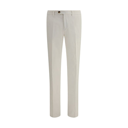Brunello Cucinelli White Cotton Dyed Pants