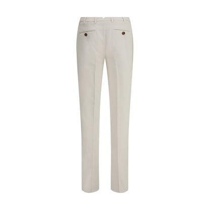 Brunello Cucinelli White Cotton Dyed Pants