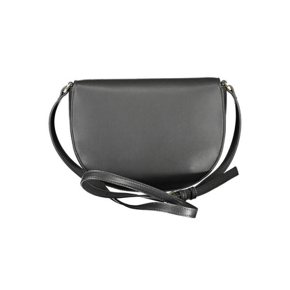 Calvin Klein Black Polyester Leather Effect Shoulder Handbag