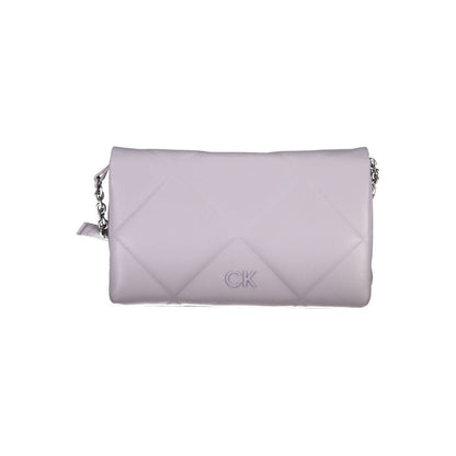 Calvin Klein Purple Diamond Quilted Faux Leather Crossbody Handbag