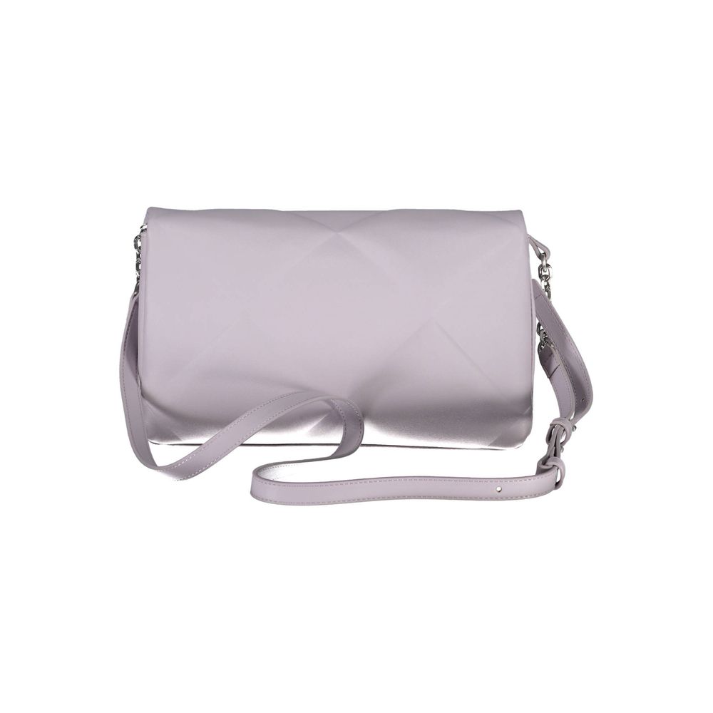 Calvin Klein Purple Diamond Quilted Faux Leather Crossbody Handbag