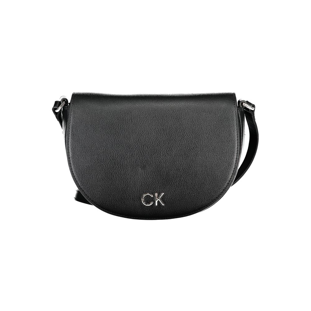 Calvin Klein Black Small Faux Leather Crossbody Handbag