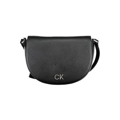 Calvin Klein Black Small Faux Leather Crossbody Handbag