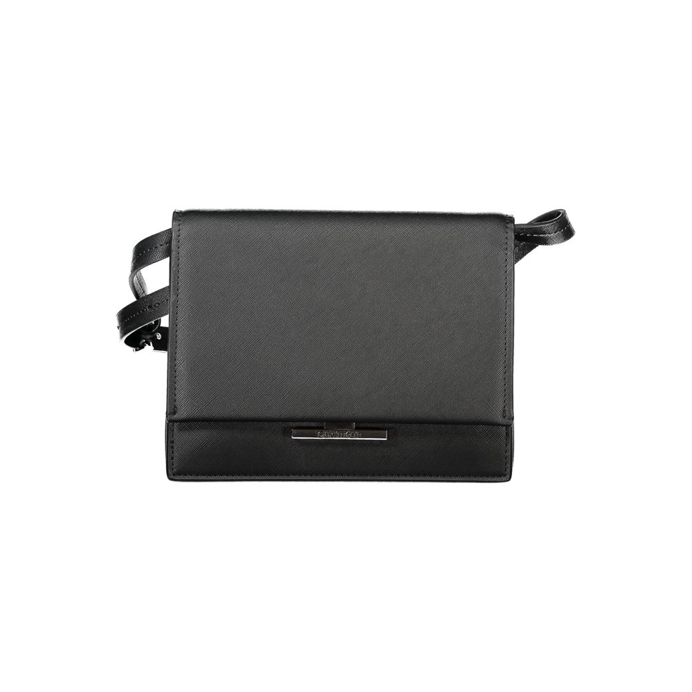 Calvin Klein Black Faux Leather Crossbody Handbag