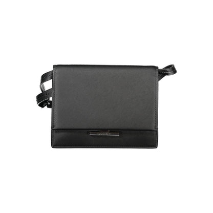 Calvin Klein Black Faux Leather Crossbody Handbag