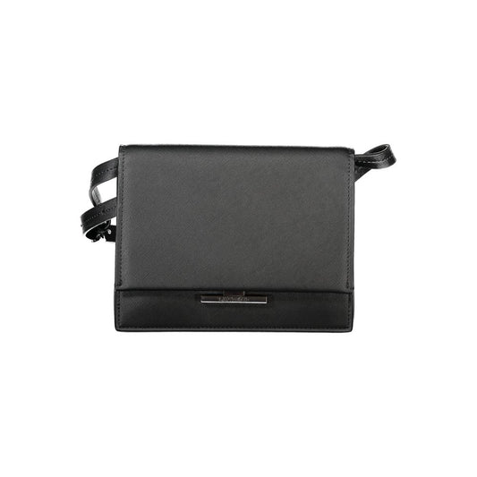 Calvin Klein Black Faux Leather Crossbody Handbag