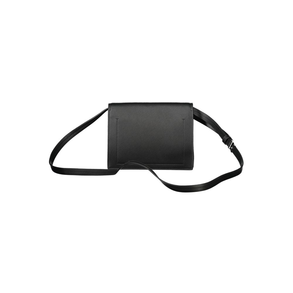 Calvin Klein Black Faux Leather Crossbody Handbag