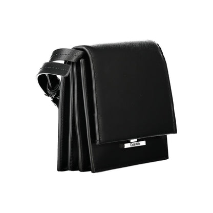 Calvin Klein Black Faux Leather Crossbody Handbag