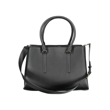 Calvin Klein Black Polyester Grained Leather Effect Handbag