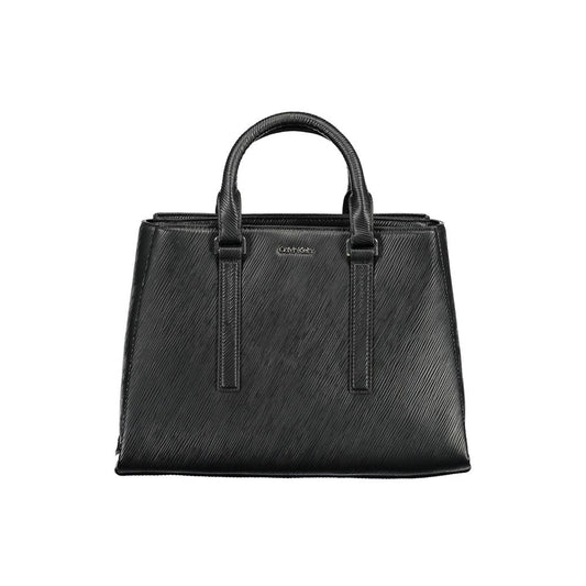 Calvin Klein Black Textured Polyester Handbag