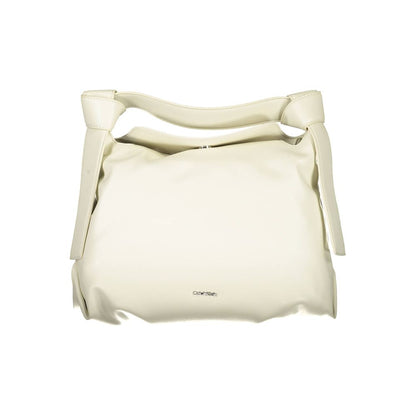 Calvin Klein Beige Polyester Leather Effect Handbag