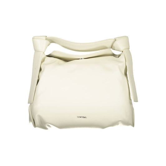 Calvin Klein Beige Polyester Leather Effect Handbag
