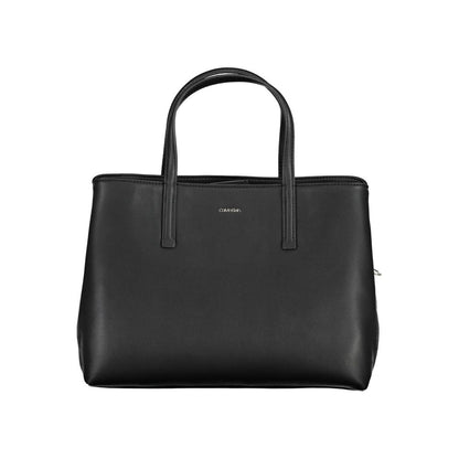 Calvin Klein Black Leather Effect Shopper Handbag
