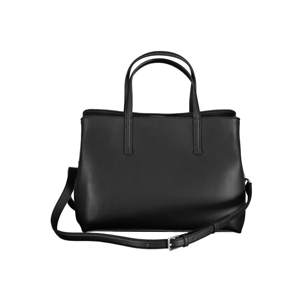 Calvin Klein Black Leather Effect Shopper Handbag