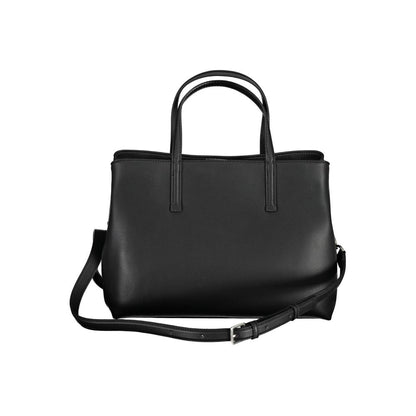 Calvin Klein Black Leather Effect Shopper Handbag