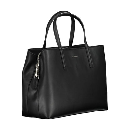 Calvin Klein Black Leather Effect Shopper Handbag