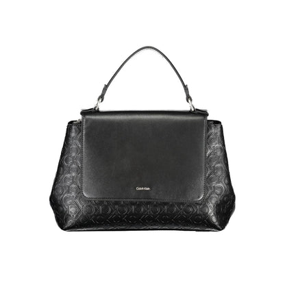 Calvin Klein Black CK Embossed Leather Effect Shopper Handbag