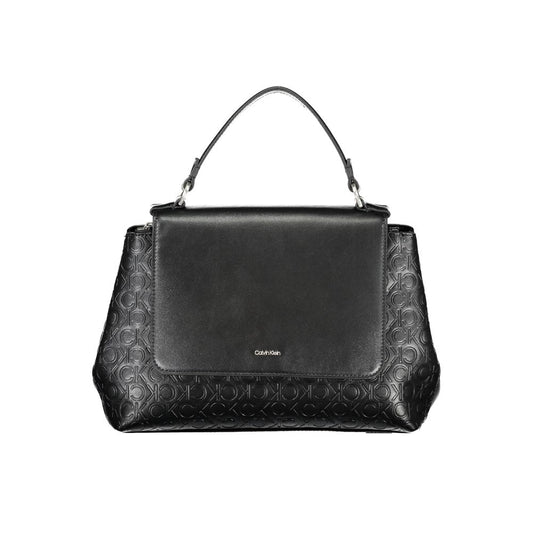 Calvin Klein Black CK Embossed Leather Effect Shopper Handbag