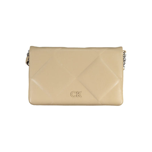 Calvin Klein Beige Polyester Leather Effect Handbag