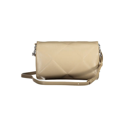 Calvin Klein Beige Polyester Leather Effect Handbag