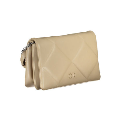 Calvin Klein Beige Polyester Leather Effect Handbag