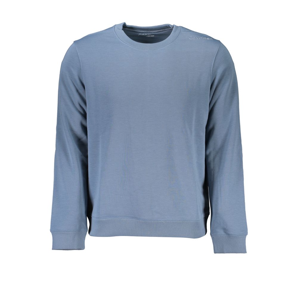 Sweatshirt by Calvin Klein for men in polyester blue & print presents a smart casual silhouette, featuring a smart casual crew neckline and for a sophisticated look.