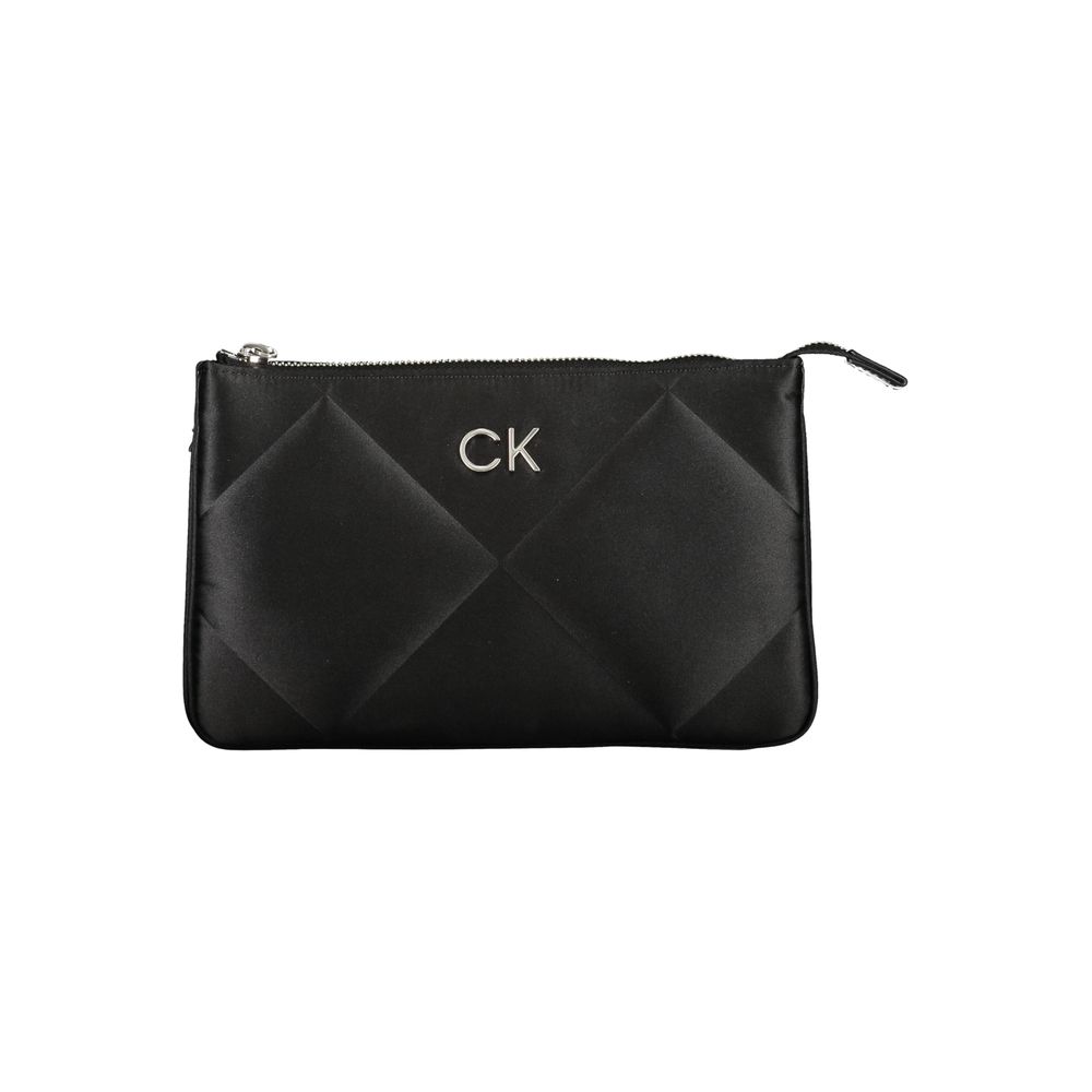 Calvin Klein Black Diamond Quilted Polyester Shoulder Handbag