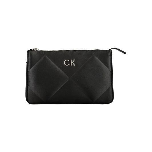 Calvin Klein Black Diamond Quilted Polyester Shoulder Handbag