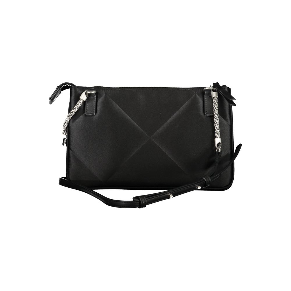 Calvin Klein Black Diamond Quilted Polyester Shoulder Handbag