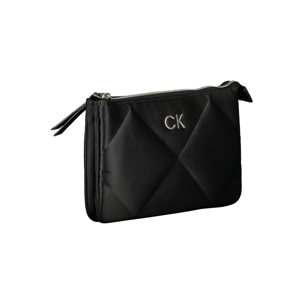 Calvin Klein Black Diamond Quilted Polyester Shoulder Handbag