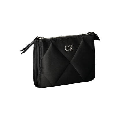 Calvin Klein Black Diamond Quilted Polyester Shoulder Handbag