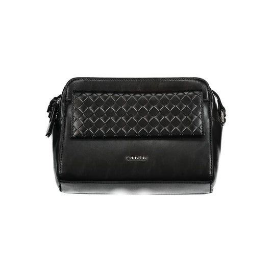 Calvin Klein Black Faux Leather Crossbody Handbag