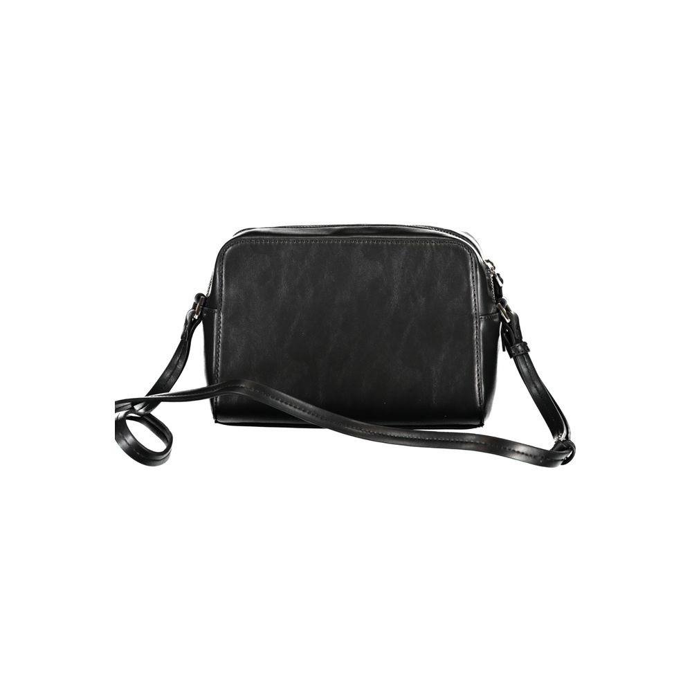 Calvin Klein Black Faux Leather Crossbody Handbag