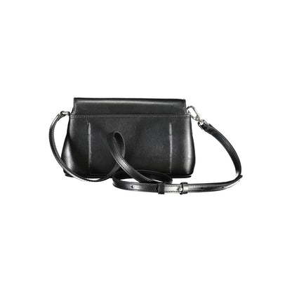 Calvin Klein Black Polyester Leather Effect Shoulder Handbag