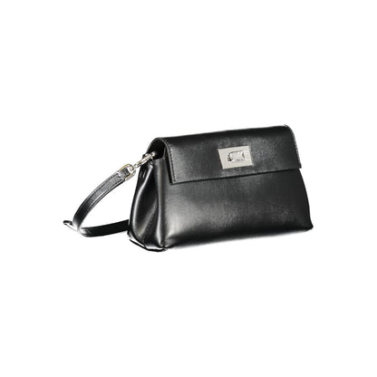 Calvin Klein Black Polyester Leather Effect Shoulder Handbag