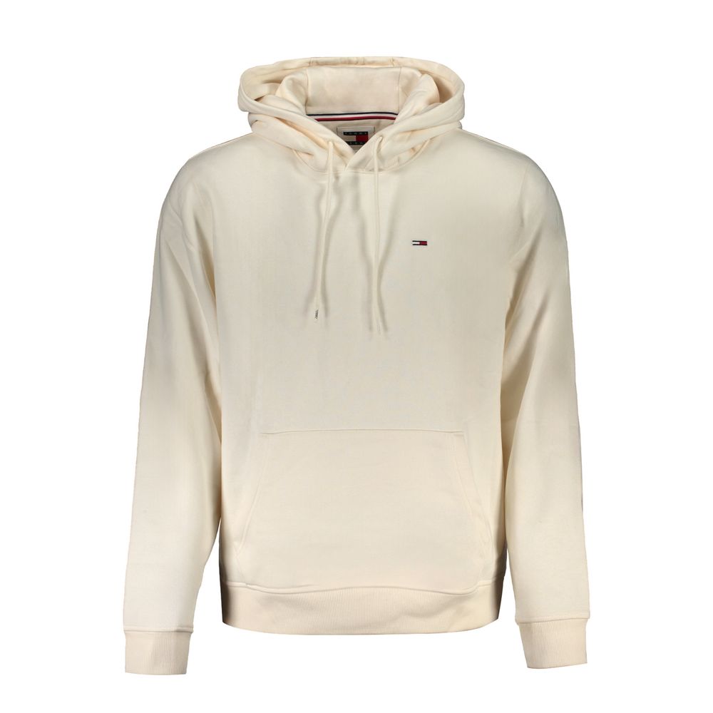 Hooded Sweatshirt Hoodie by Tommy Hilfiger for men in cotton white features a authentic silhouette, showcasing a sophisticated hooded neckline and authentic detail for a refined finish.