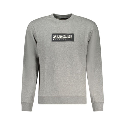 Sweatshirt by Napapijri for men in cotton gray & print features an magnificent silhouette, showcasing a sophisticated crew neckline and long-sleeve detail for a truly magnificent finish.