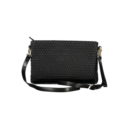 Handbag by Mario Valentino for women in polyethylene black presents a ornamental silhouette, showcasing a secure zipper, ample internal-pockets, and versatile shoulder-strap & adjustable-strap for a ornamental finish.