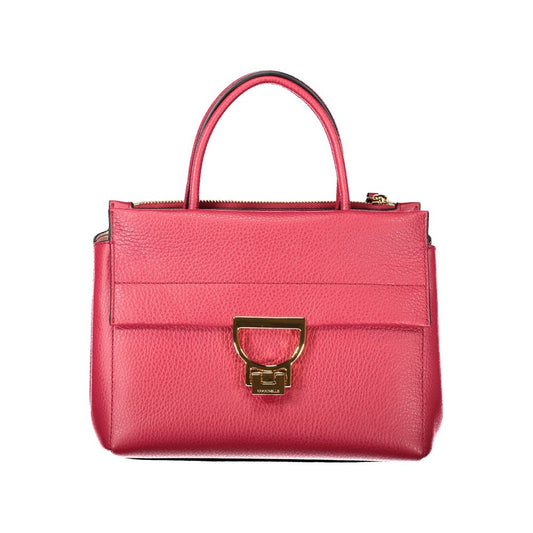 Coccinelle Red Leather Arlettis Satchel Handbag
