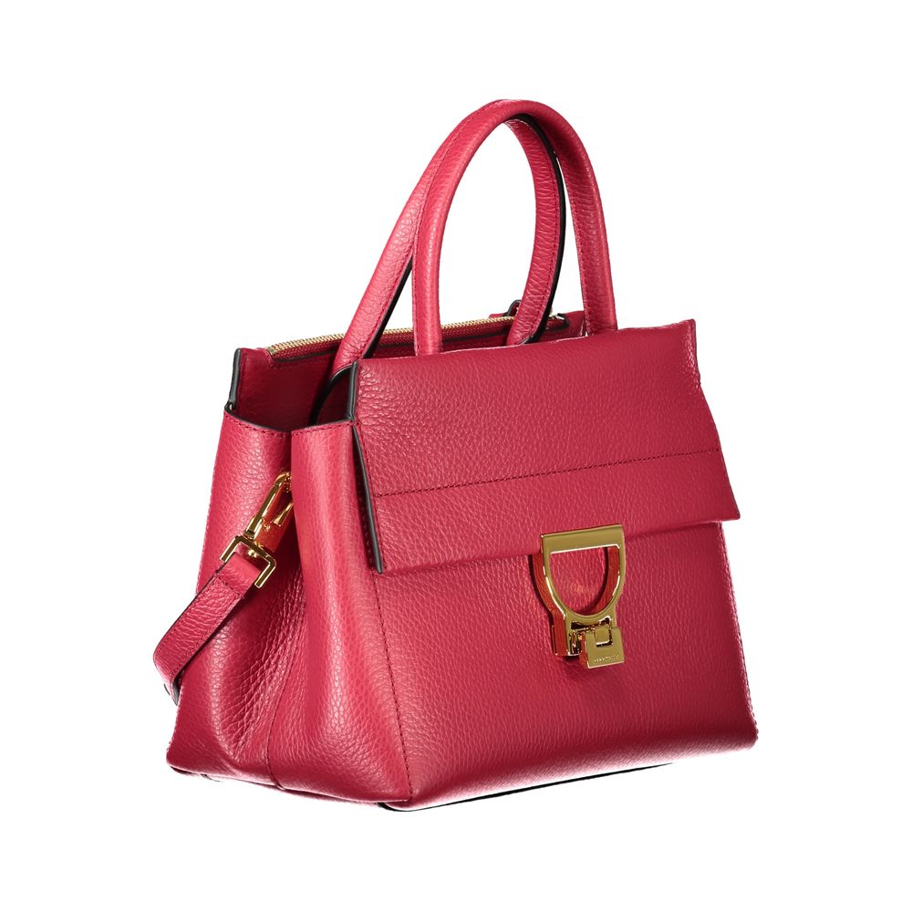 Coccinelle Red Leather Arlettis Satchel Handbag