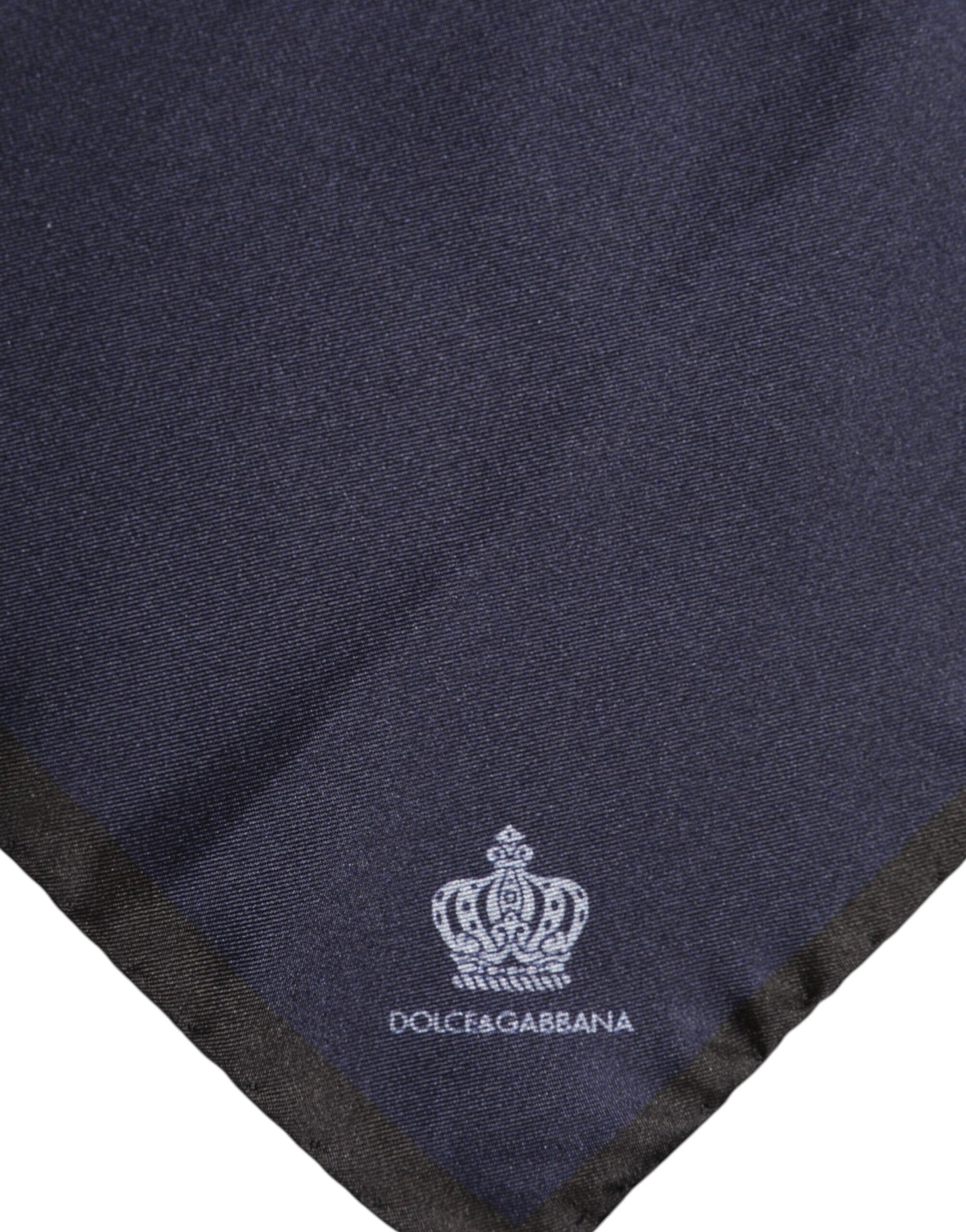 Dolce & Gabbana Blue DG Crown Silk Square Men Foulard Scarf