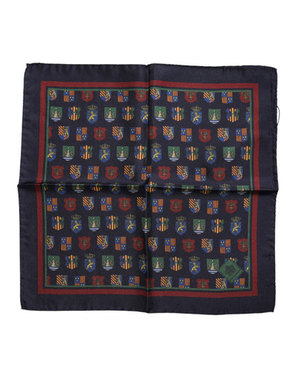 Dolce & Gabbana Multicolor Medals Square Foulard Scarf