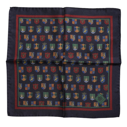 Dolce & Gabbana Multicolor Medals Square Foulard Scarf